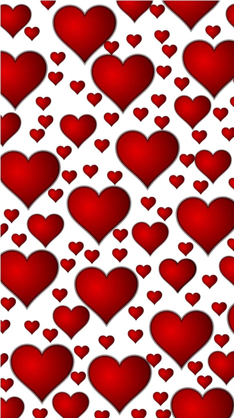 HD wallpaper -Hearts Of -Love, red- heart -themed wallpaper, valentine,valentines day- phone wallpaper