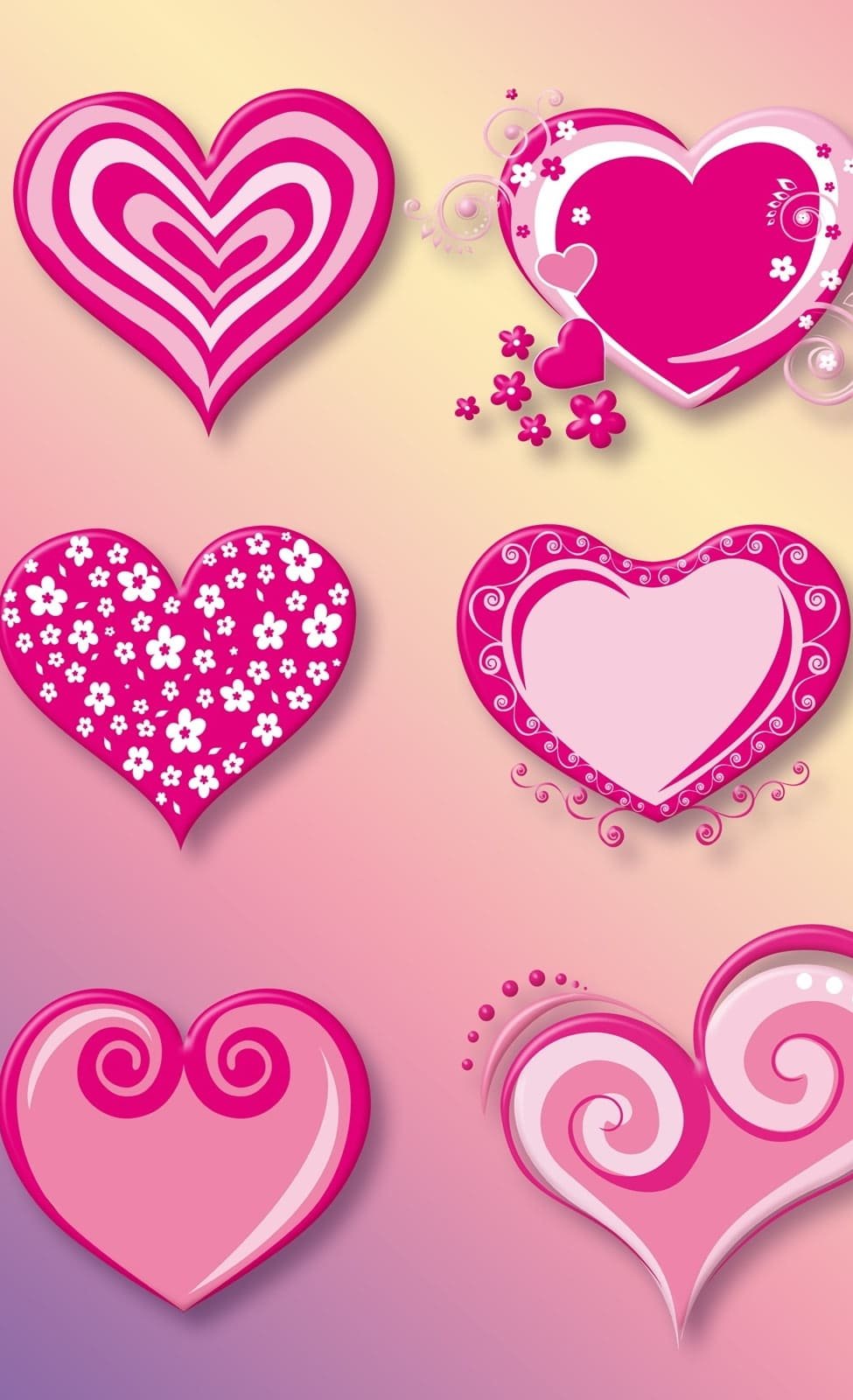 HD wallpaper- Many -love -hearts, pink, red, vector,valentines day -wallpaper