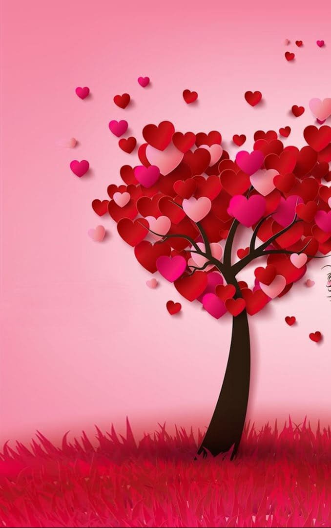 HD wallpaper – Valentine’s Day- cards -Love Day – Loving Tree