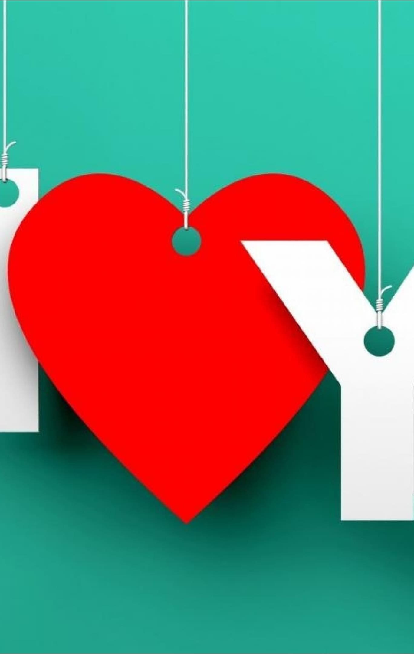 HD wallpaper-valentines cards-I love you- pink-image, heart, 4K, Valentines Day
