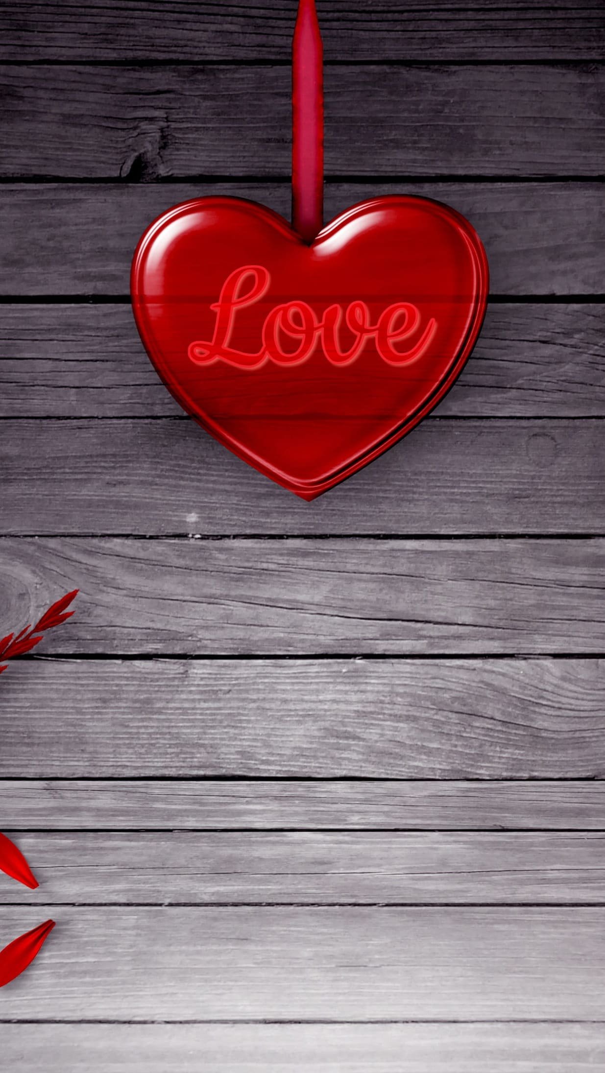HD wallpaper-valentines day images, heart, flowers, background image, valentine’s day, wood, romantic,