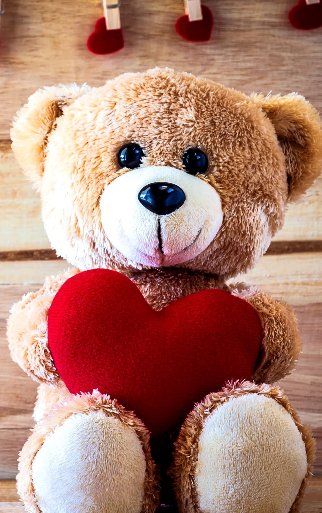 HD wallpaper -valentines day- phone wallpaper,Teddy -Love -Heart, brown bear plush toy, stuffed toy, teddy bear,